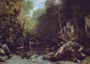 Gustave Courbet Le ruisseau noir painting